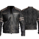 Illustration for article titled Motorbike Stylish Vintage Retro Black Distressed Leather Jacketem/em